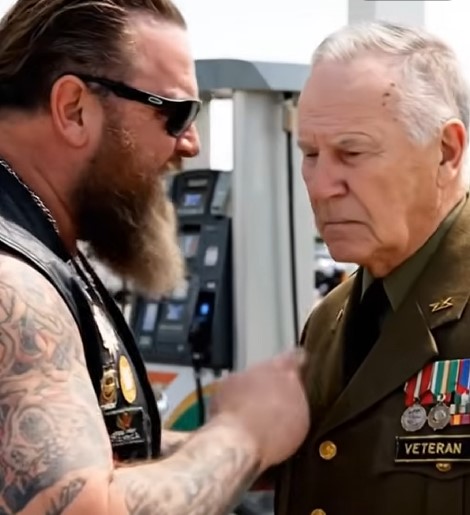 They Laughed at the Veteran’s Old Jacket… Until the Biker Leader Read ...